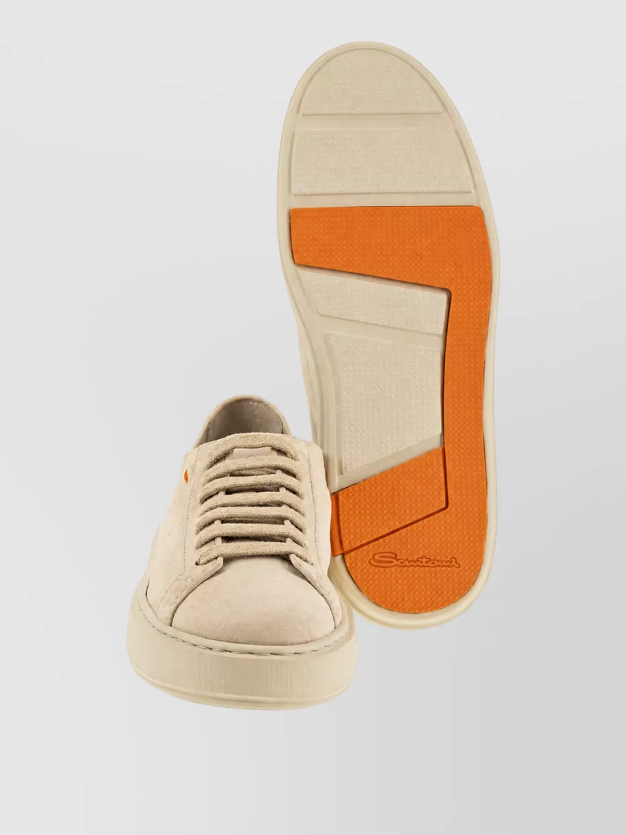 Santoni Suede Leather Sneakers