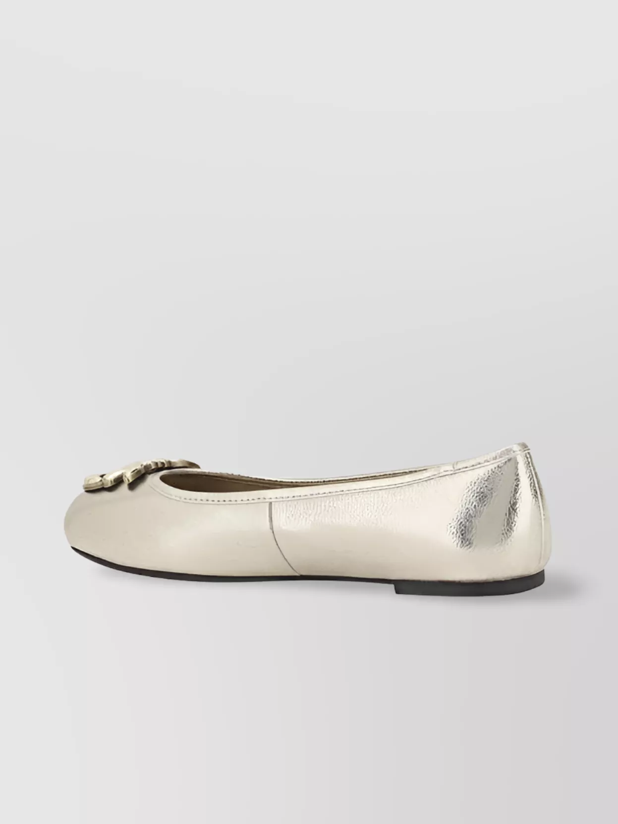 Shop Pinko Joyful Metallic Flat Sole Ballerinas