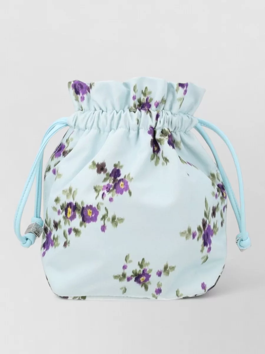 Ganni na printed nylon bucket bag