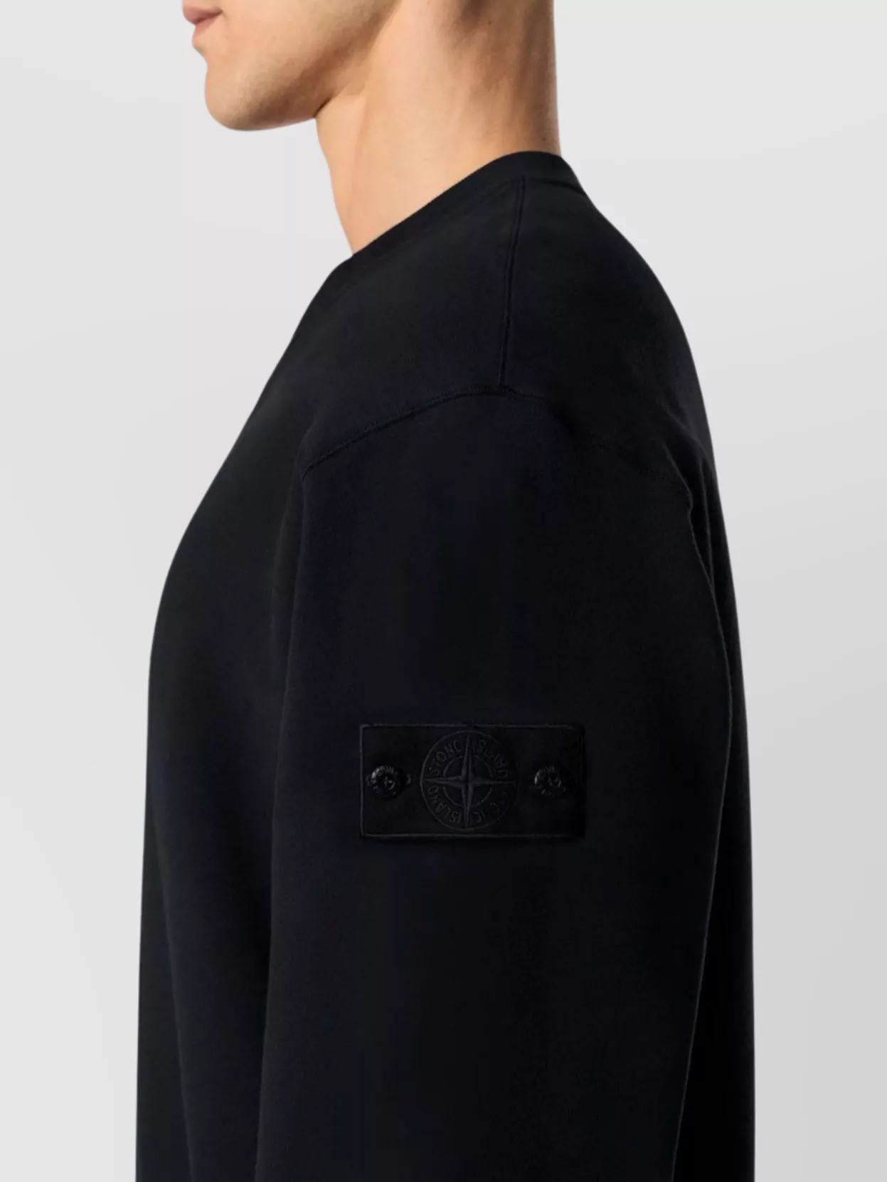 Stone Island Cotton Fleece Crew Neck Sweatshirt