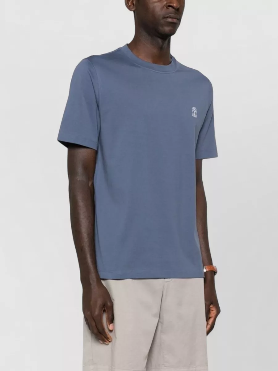 Brunello Cucinelli Cotton T-Shirt With Logo And Crew Neck
