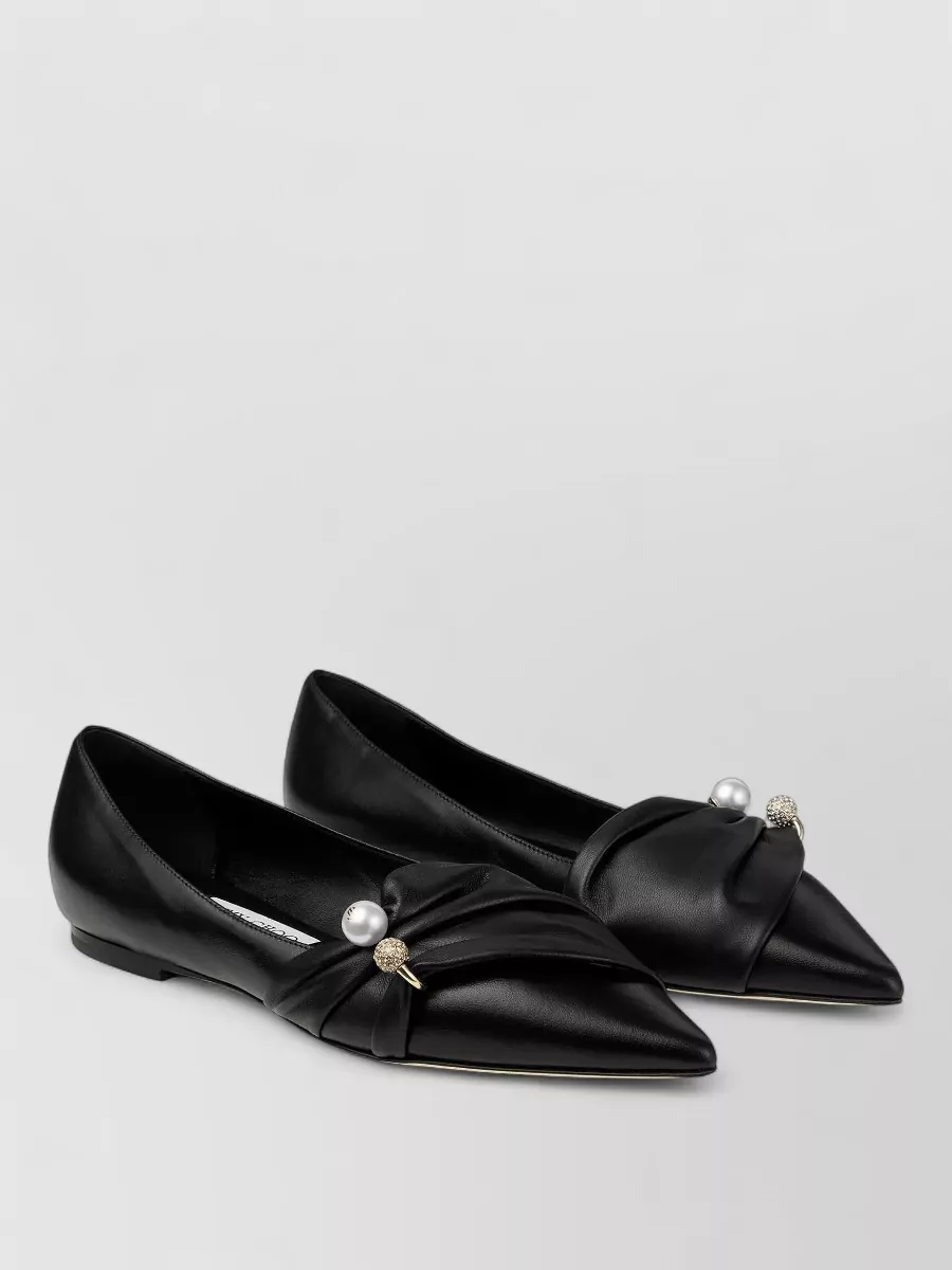 Jimmy Choo leather ballerina loafers