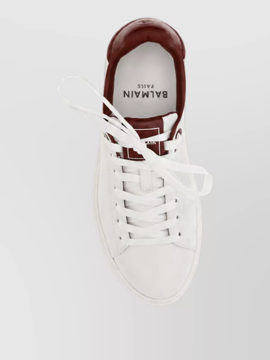 Balmain Calf Leather Lace-Up Sneakers