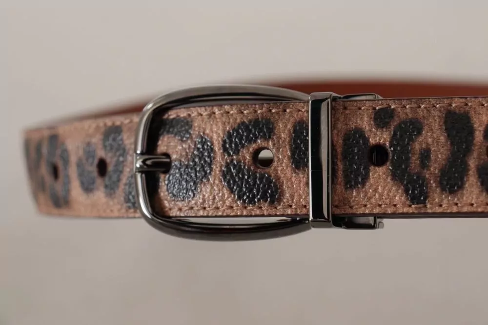 Dolce&Gabbana Leopard Embossed Leather Belt