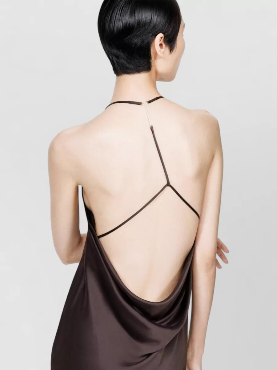 Tom Ford Silk Satin Halterneck Maxi Dress