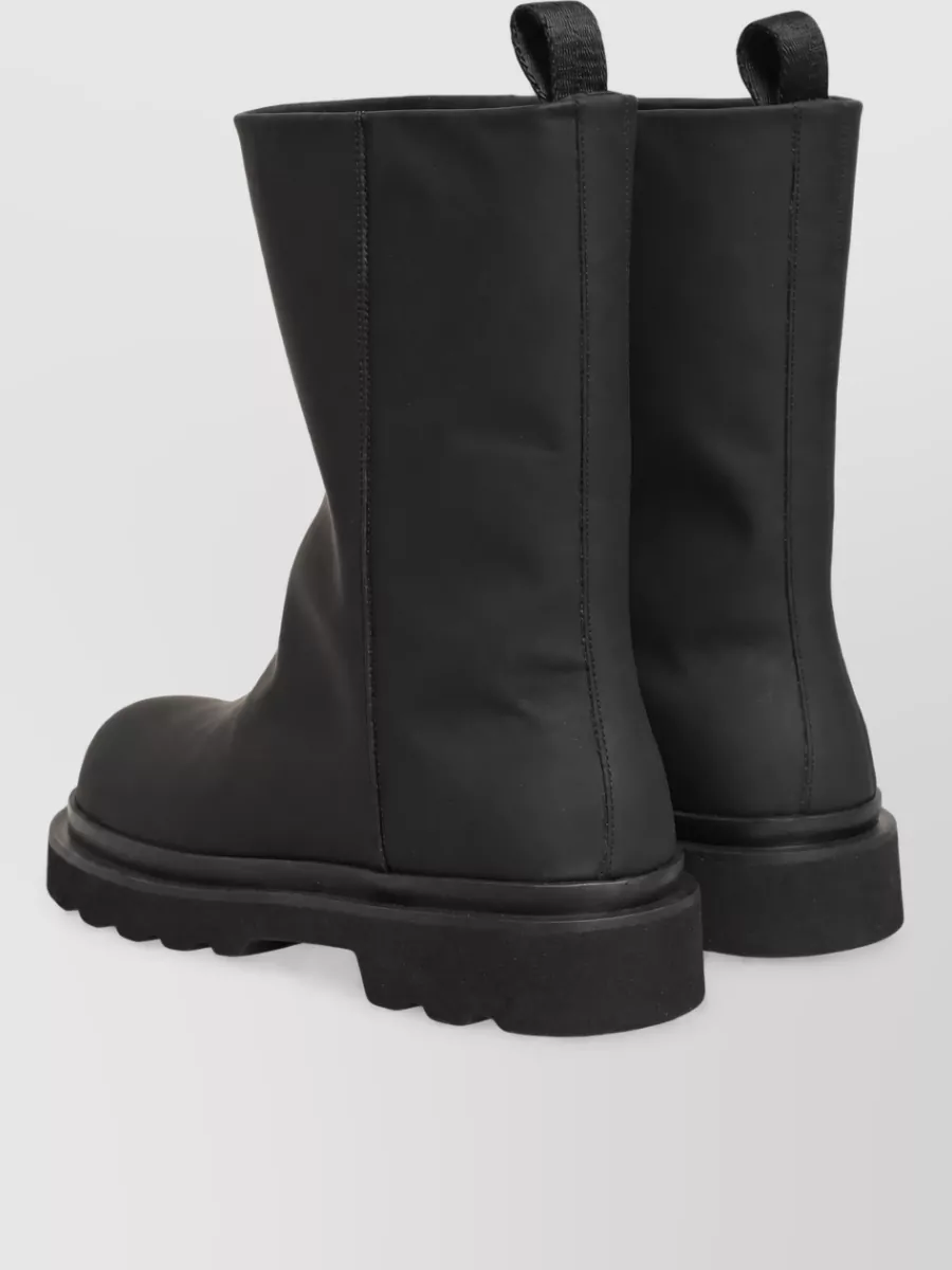 Dolce&Gabbana Leather Mid Calf Chunky Boots