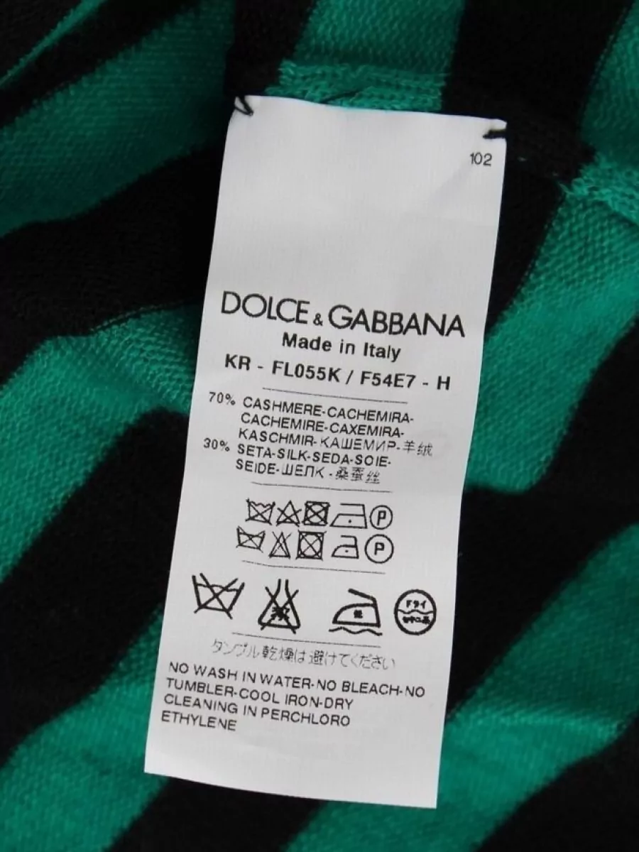Dolce&Gabbana Striped Cashmere Silk Slim-Fit Sweater