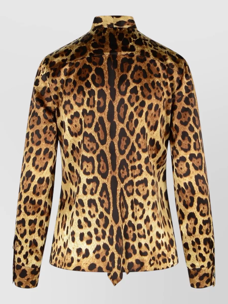 Dolce&Gabbana Silk Leopard-Print Shirt