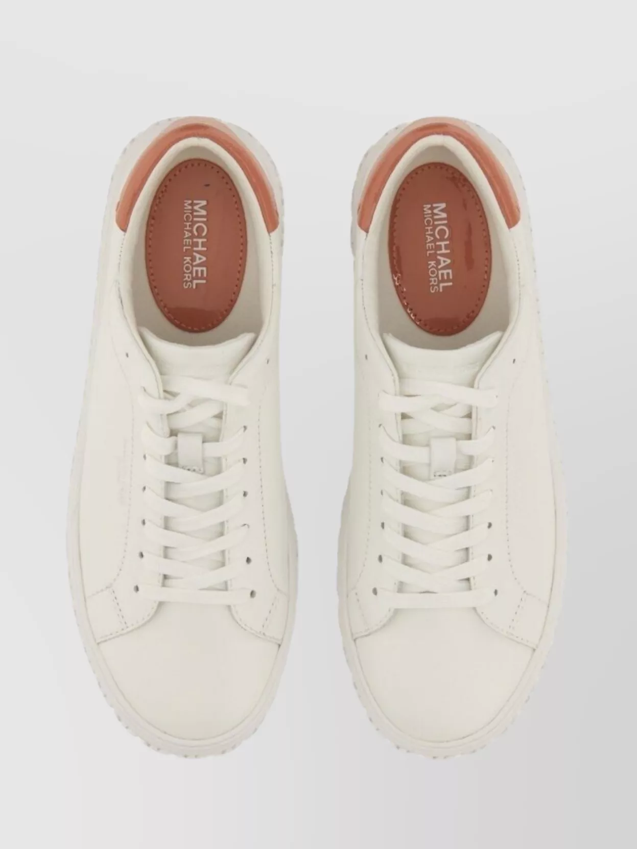 Michael Kors Leather Sneaker Contrast Heel