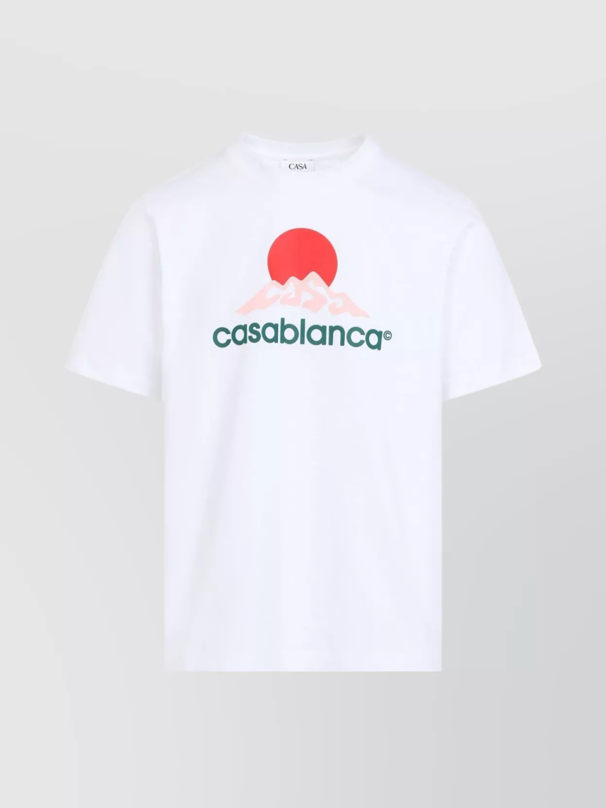 Casablanca White Crewneck T-shirt With Logo On The Front