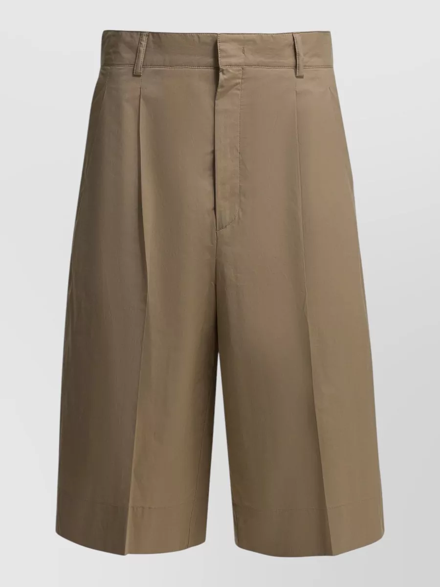 Soeur Organic cotton wide-leg knee-length shorts