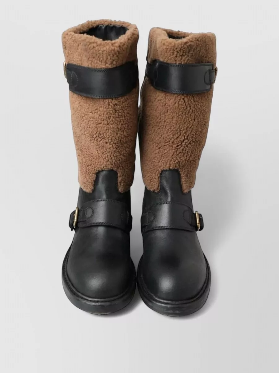 Dolce&Gabbana leather shearling boots