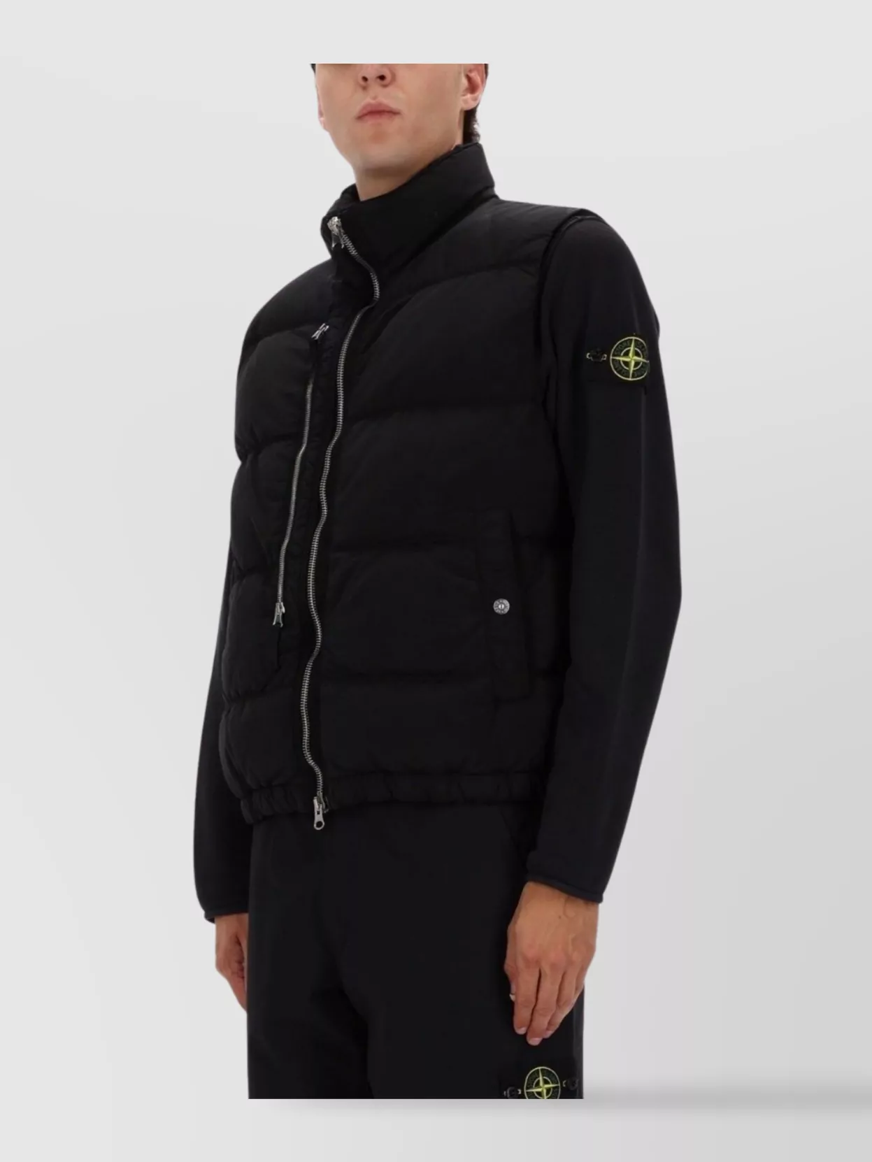 Stone Island High Collar Puffer T-Shirt Side Pockets