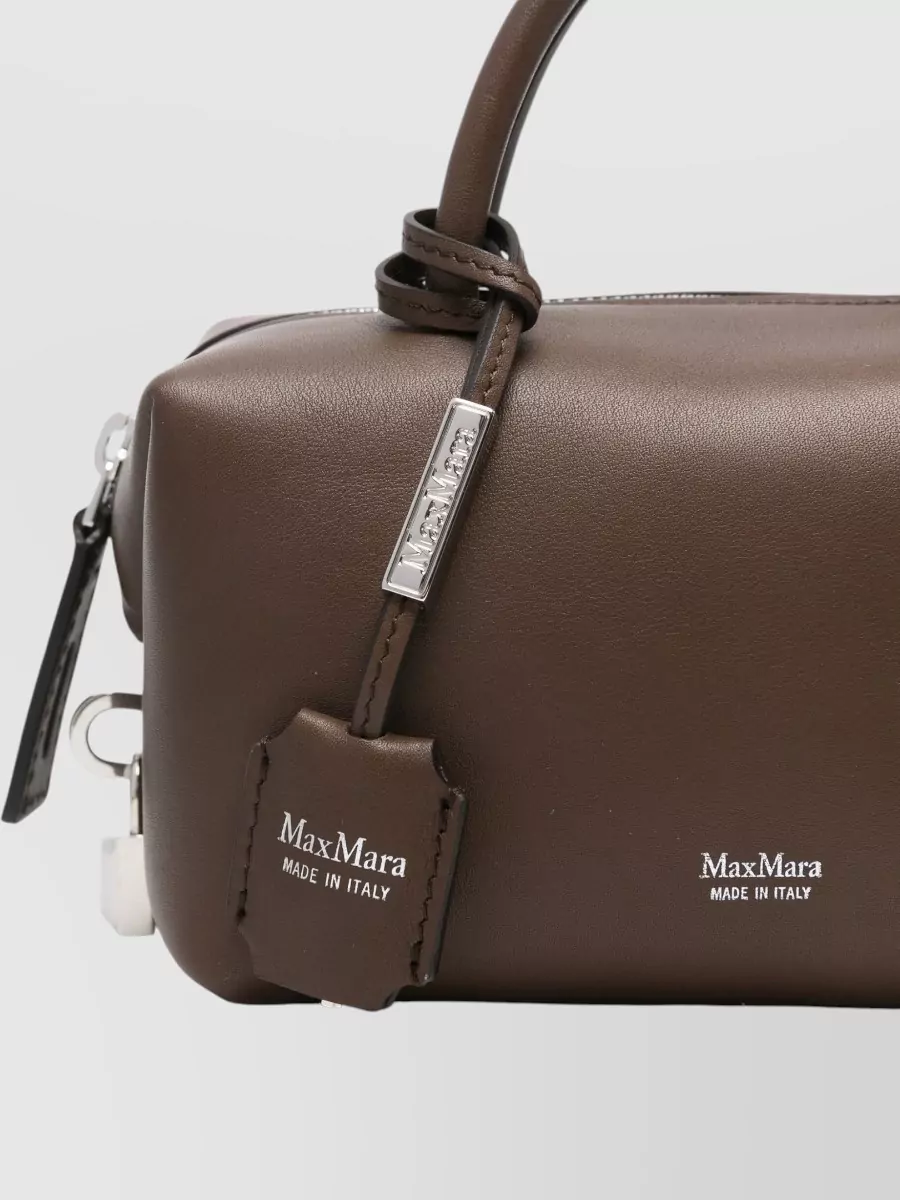Max Mara Leather Holdalls Clutch Bag