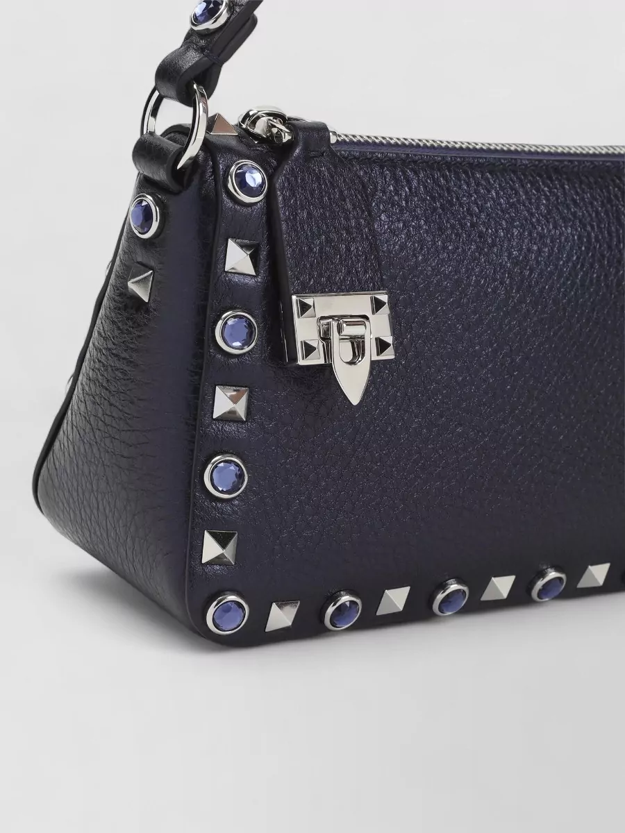 Valentino Garavani Rockstud Spike Small Leather Clutch Bag