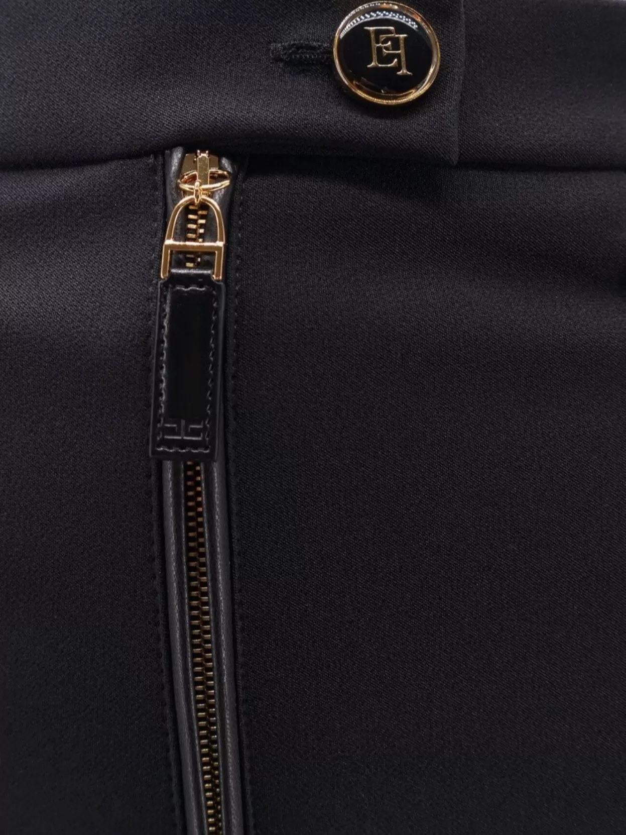 Elisabetta Franchi Logoed Button Flared Leg Trousers