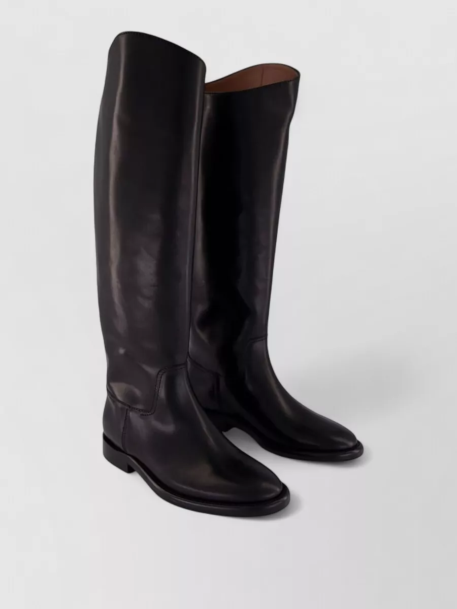 Paris Texas Idaho Leather Knee High Round Toe Boots
