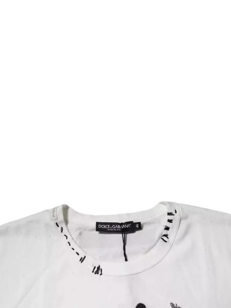 Dolce&Gabbana Graphic Print Cotton Crew Neck T-Shirt
