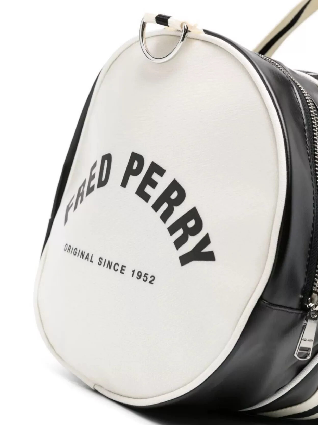 Fred Perry Barrel Bag With Adjustable Strap And Dual Handles