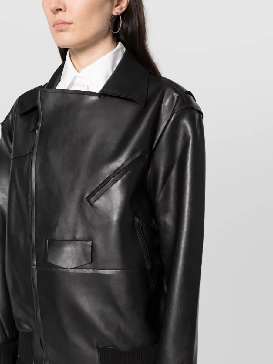 Norma Kamali Leather Coat