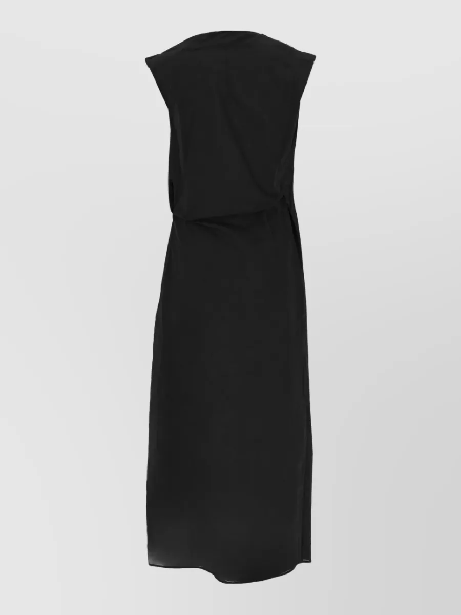 Jacquemus Draped Midi Dress Fitted Silhouette