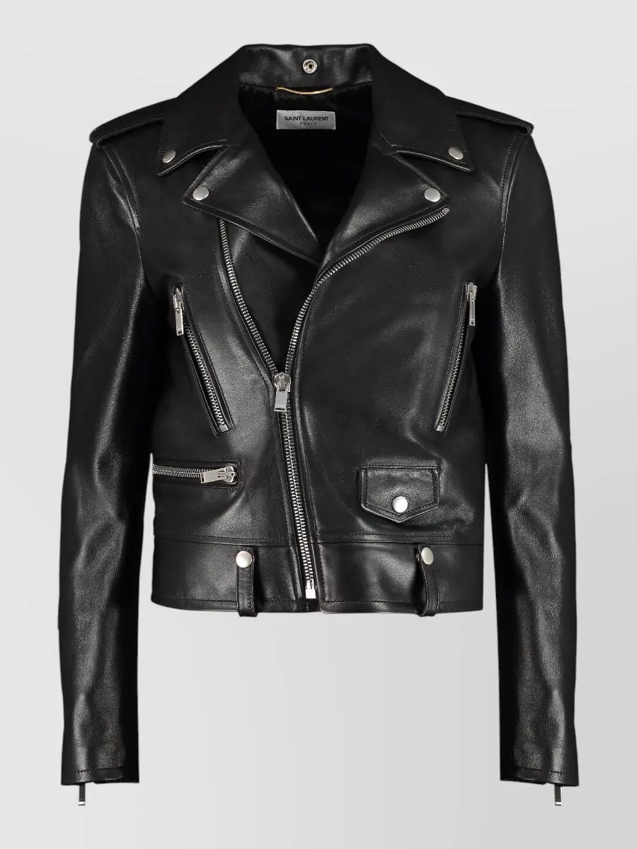 Saint Laurent leather biker jacket