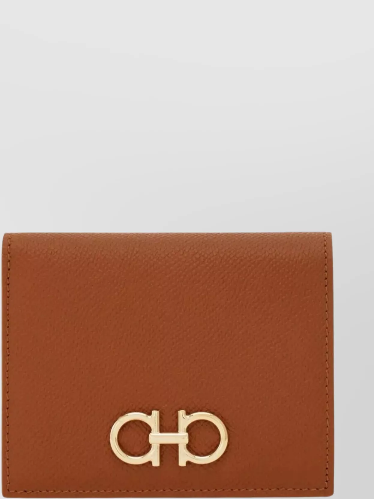 Ferragamo Compact Wallet Gold-tone Hardware In Brown