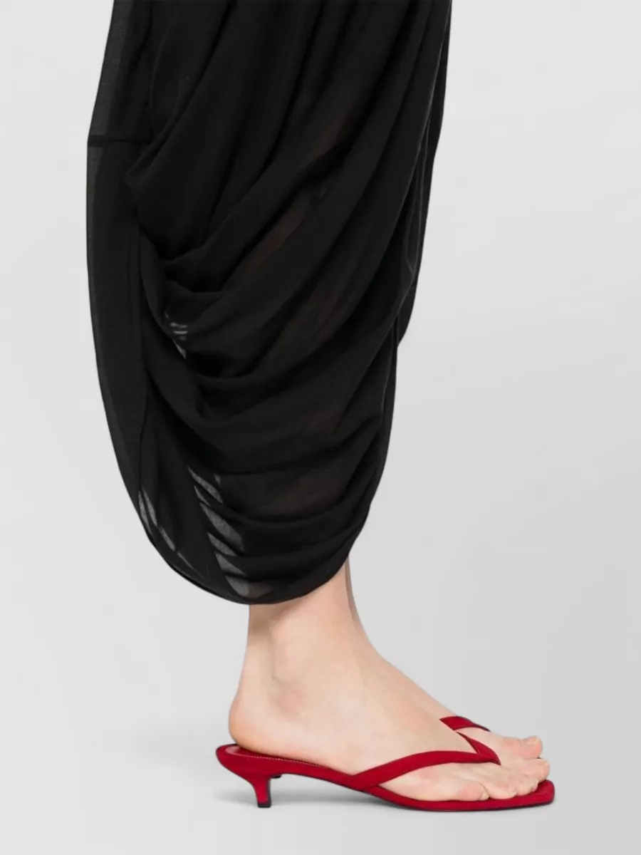 Totême Draped High-Rise Asymmetric Long Skirt