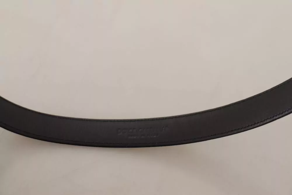 Dolce&Gabbana Leather Logo Buckle Belt