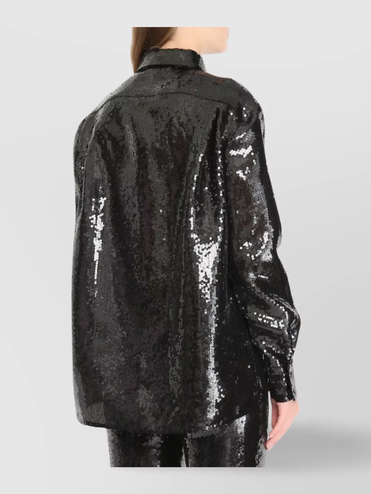 Alberta Ferretti Sequin Embellished Long Sleeve Top