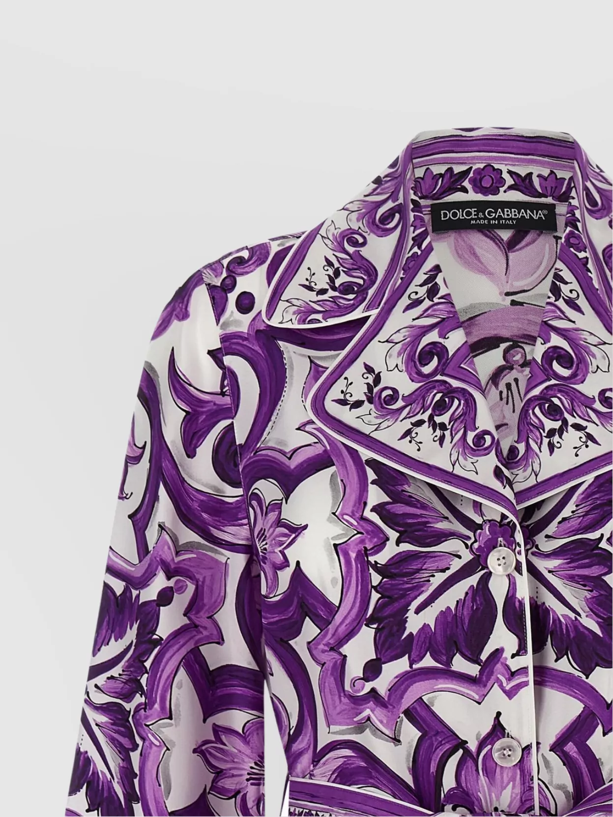 Dolce & Gabbana Pajama Shirt Sweaters And Cardigans Multicolor In Purple