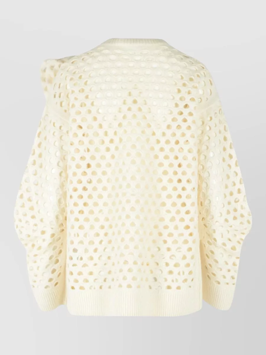 Blumarine Openwork Wool Cardigan