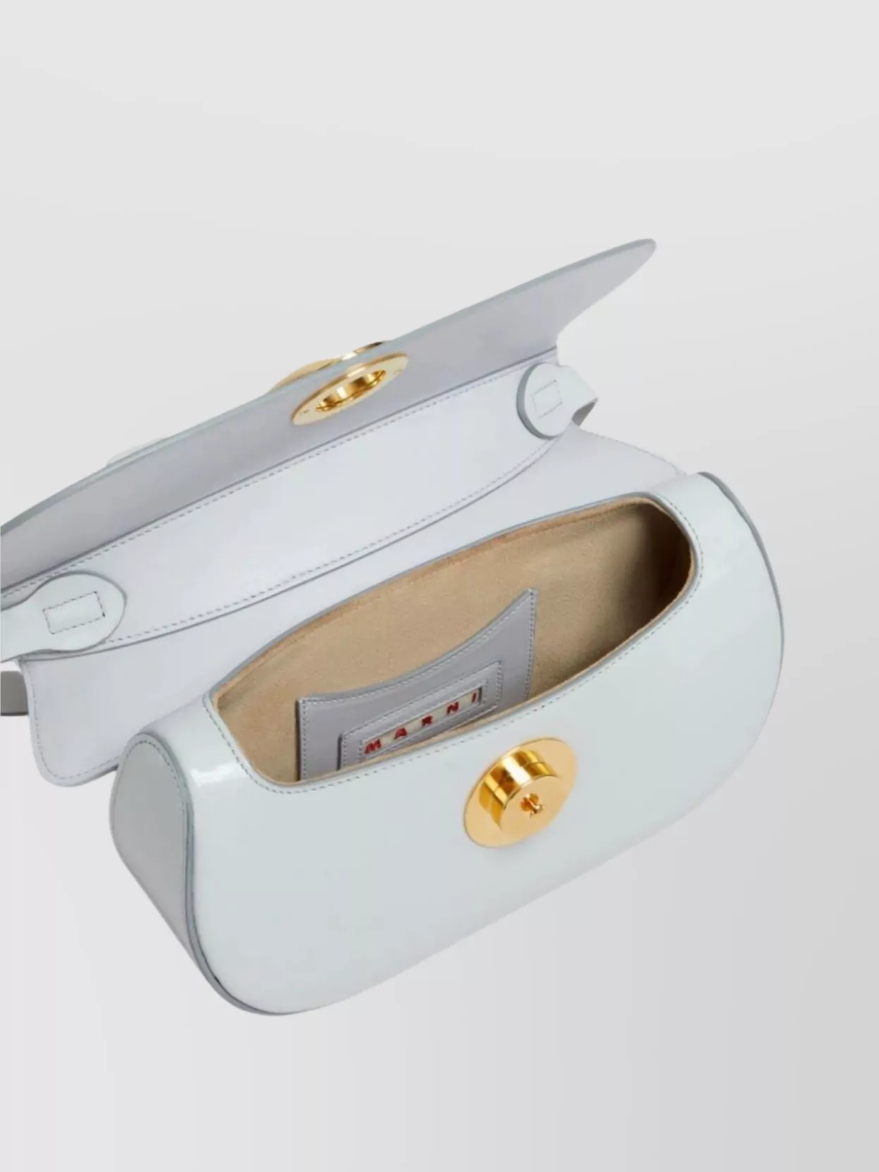 Marni Grey Leather Shoulder Bag