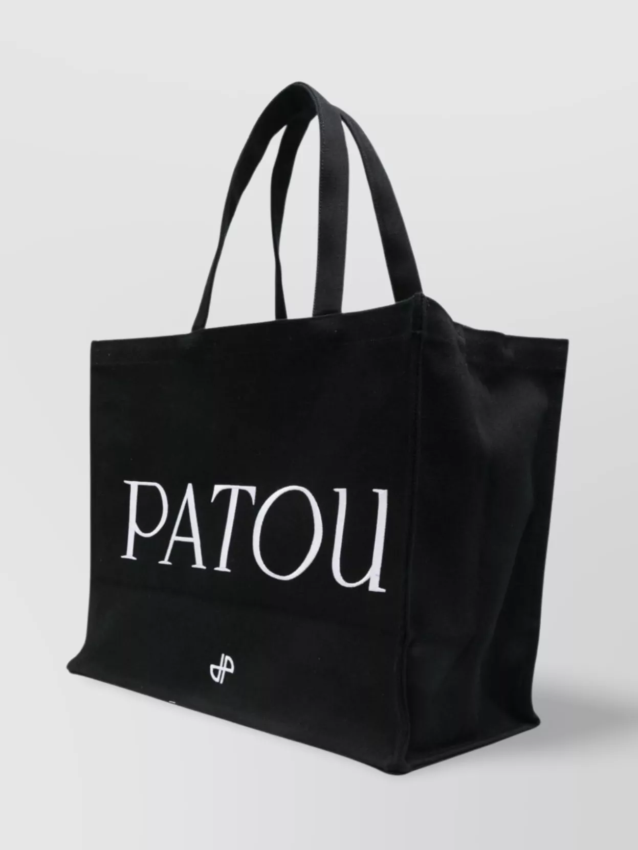 Shop Patou Two-tone Cotton/canvas Tote Bag
