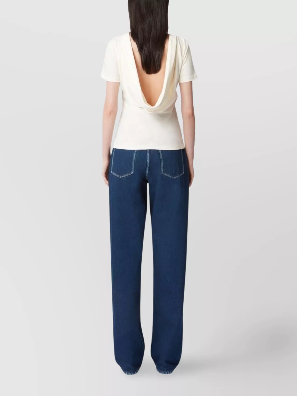 Nina Ricci Crew Neck Draped Detailing Jersey Texture