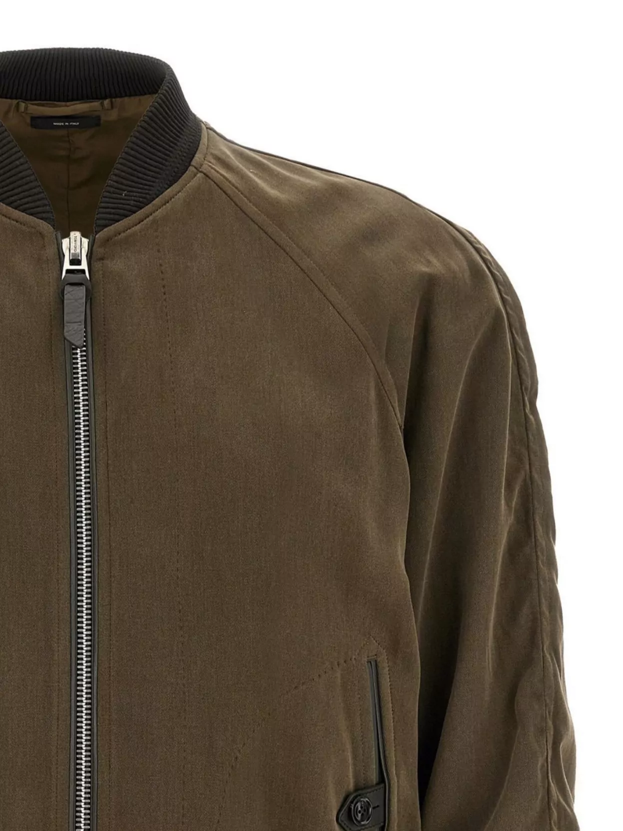 Tom Ford Ribbed Bomber Jacket With Button Accents