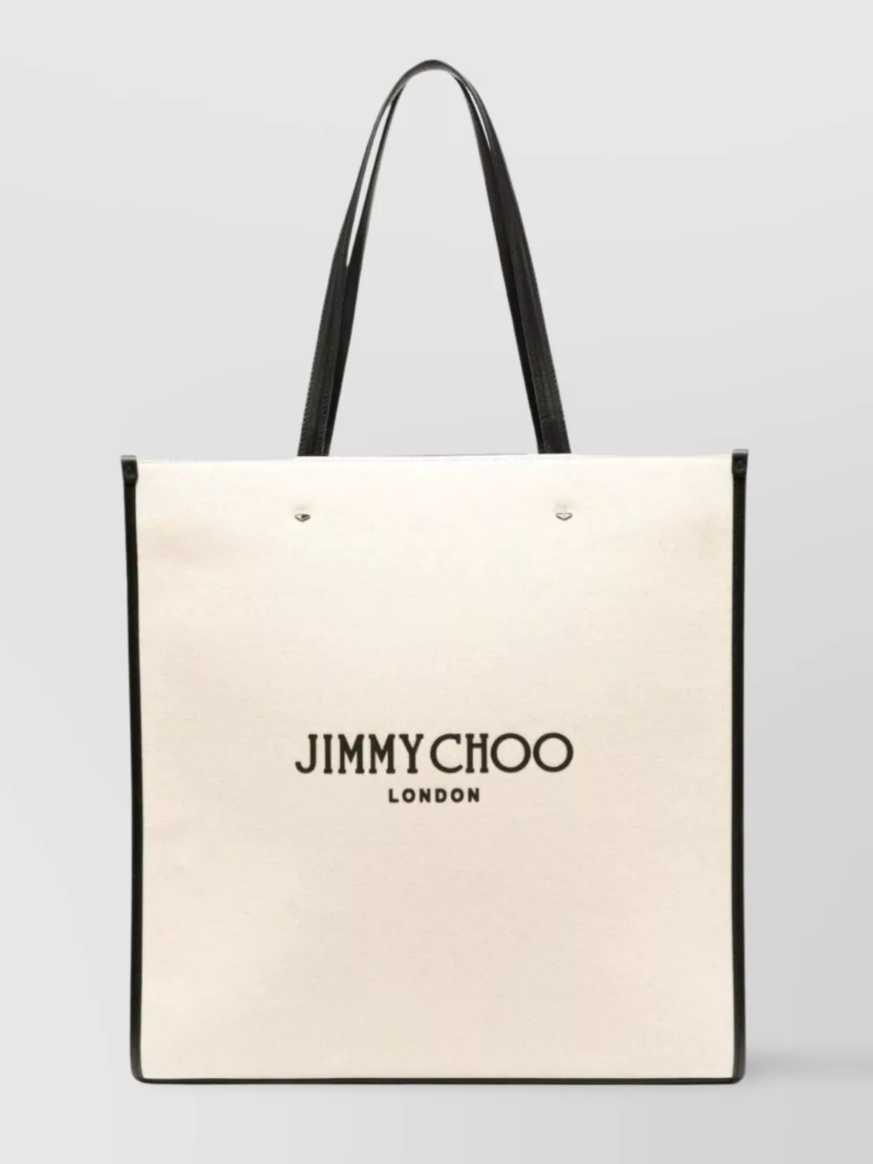 Shop Jimmy Choo Dual Tone Tote Bag In Cream