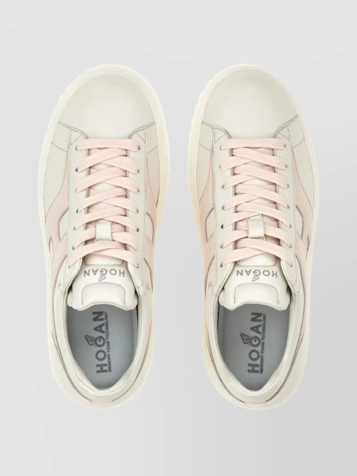 Hogan Stylish Sneakers With Platform Sole And Round Toe