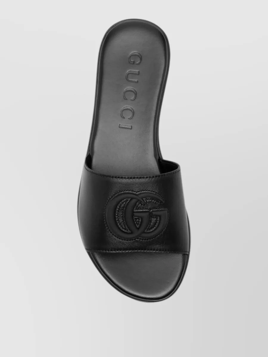 Gucci Leather Flat Sandals