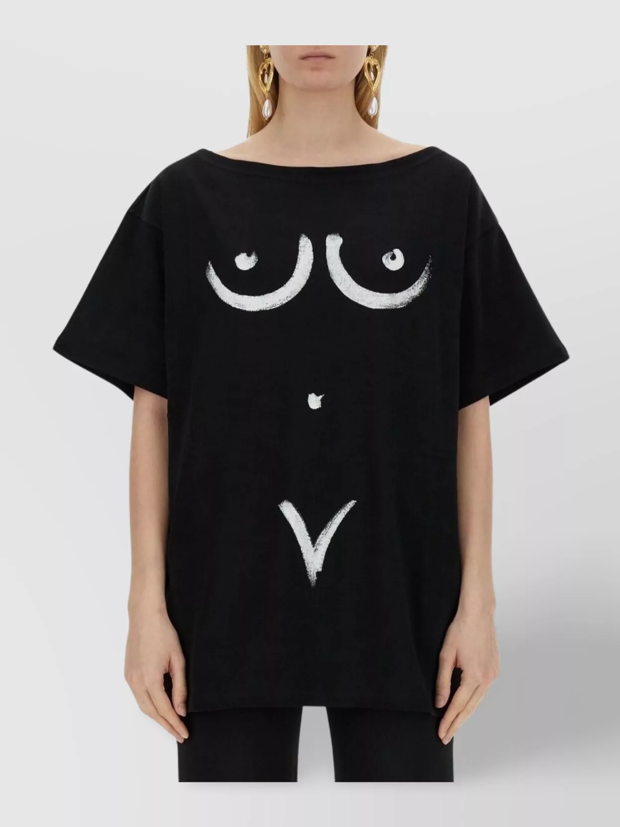 Tシャツ・カットソー Moschino A0714 2045 GRAPHIC-PRINT SHORT-SLEEVED T-shirt Moschino Graphic print short sleeve t-shirt | The Fashion Square