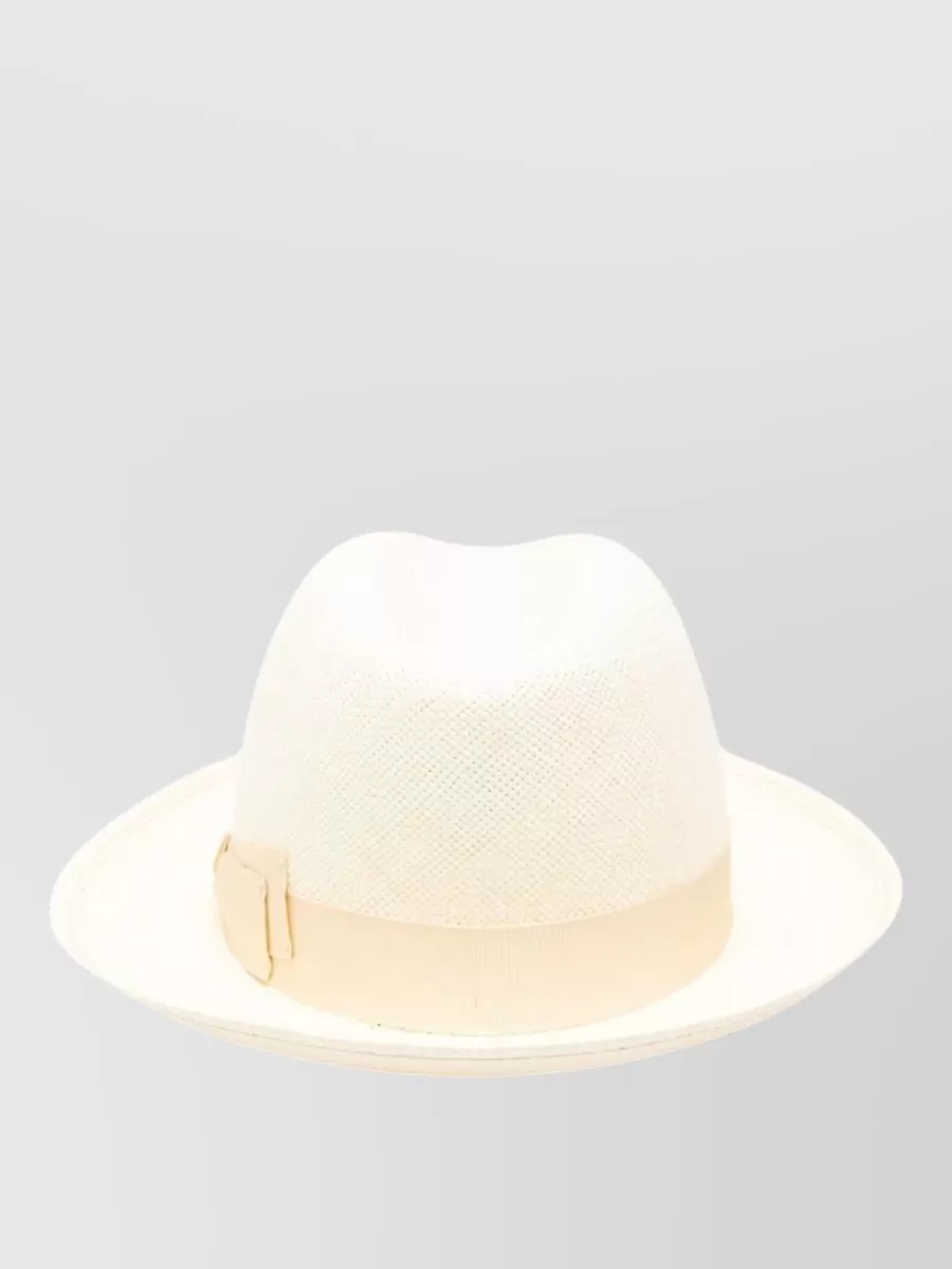 Borsalino Straw Fedora Hat