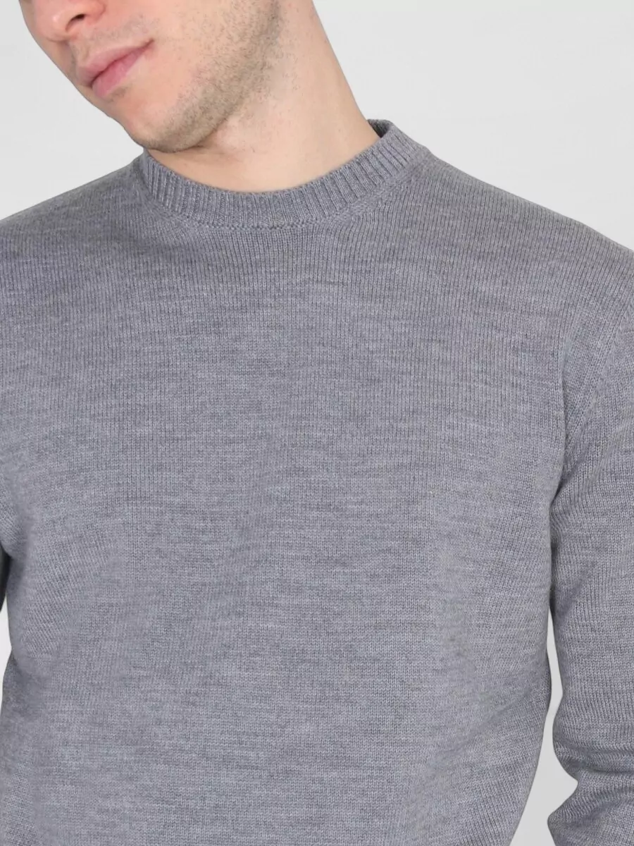 Ballantyne Ribbed Cross-Neck Jumper