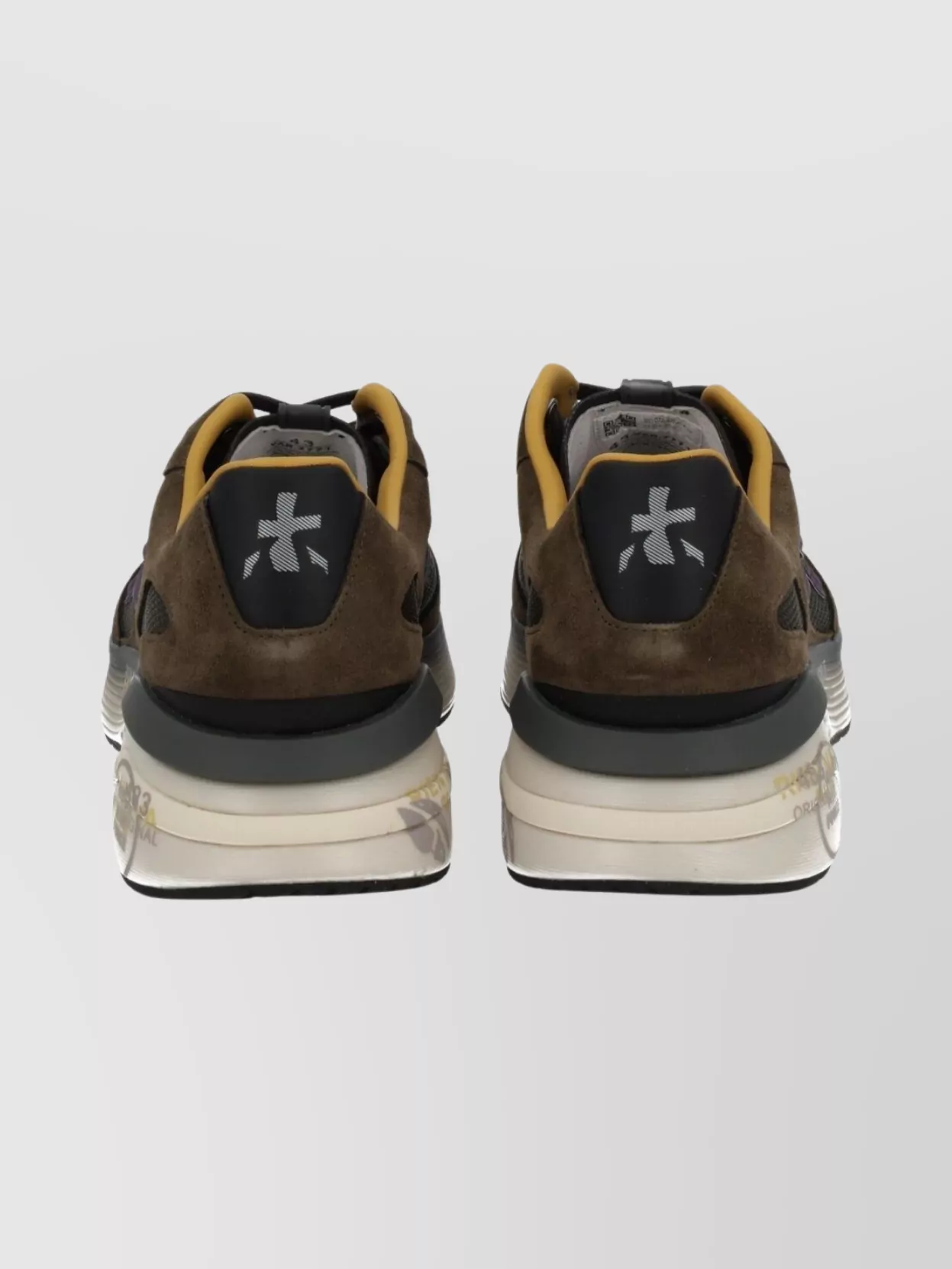 Premiata Suede And Mesh Sneakers With Rubber Sole