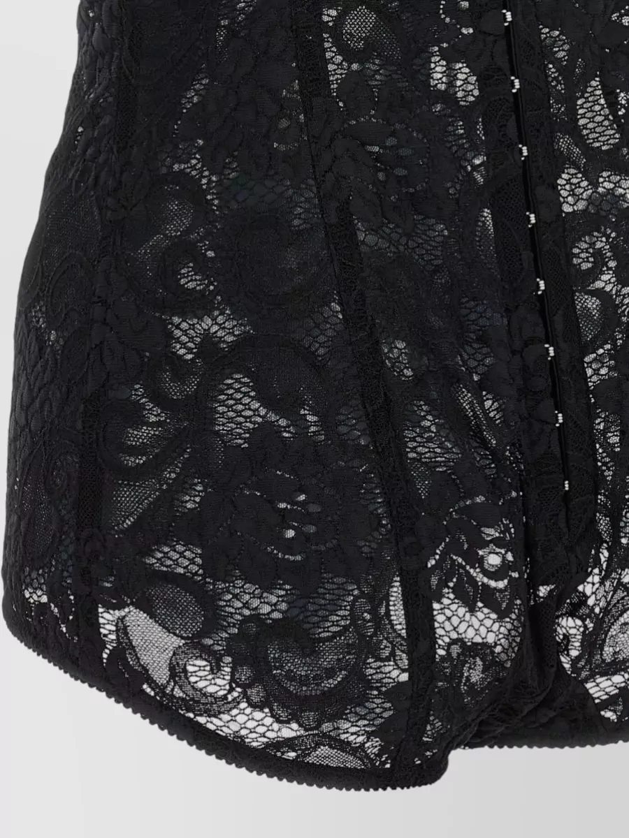 Dolce&Gabbana Satin And Lace Corset Bodysuit