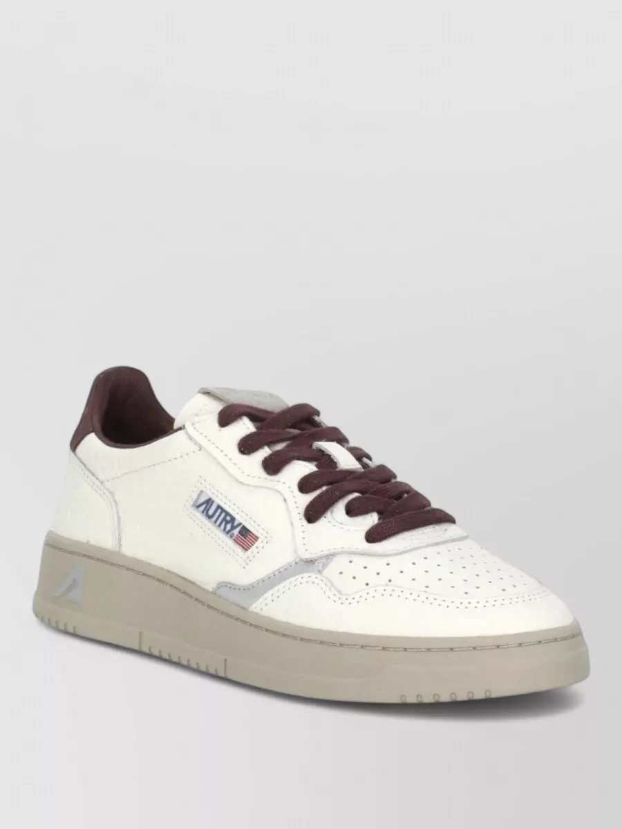 Autry leather low top lace-up sneakers