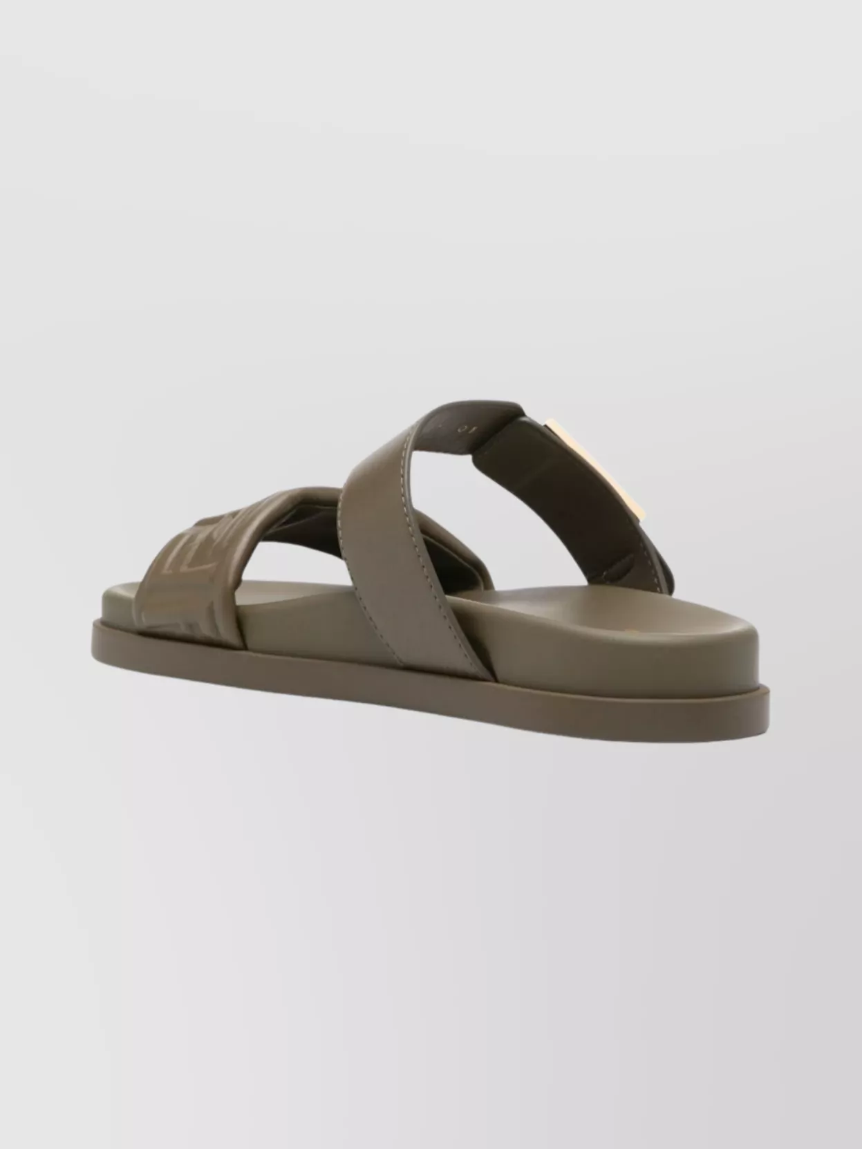 Fendi Leather Flat Sandals Open Toe Design