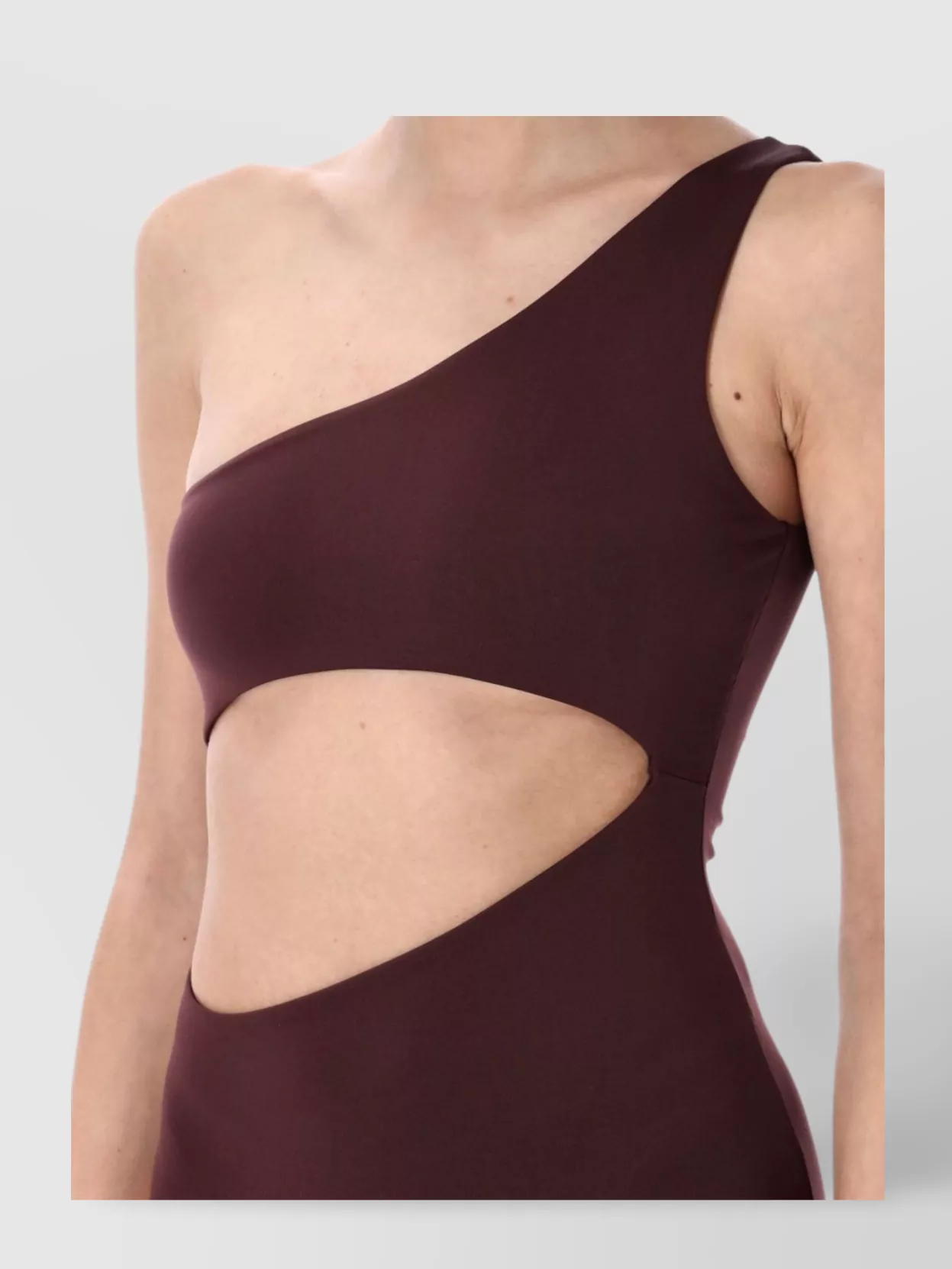 Magda Butrym One Shoulder Cut-out High-leg Swimsuit