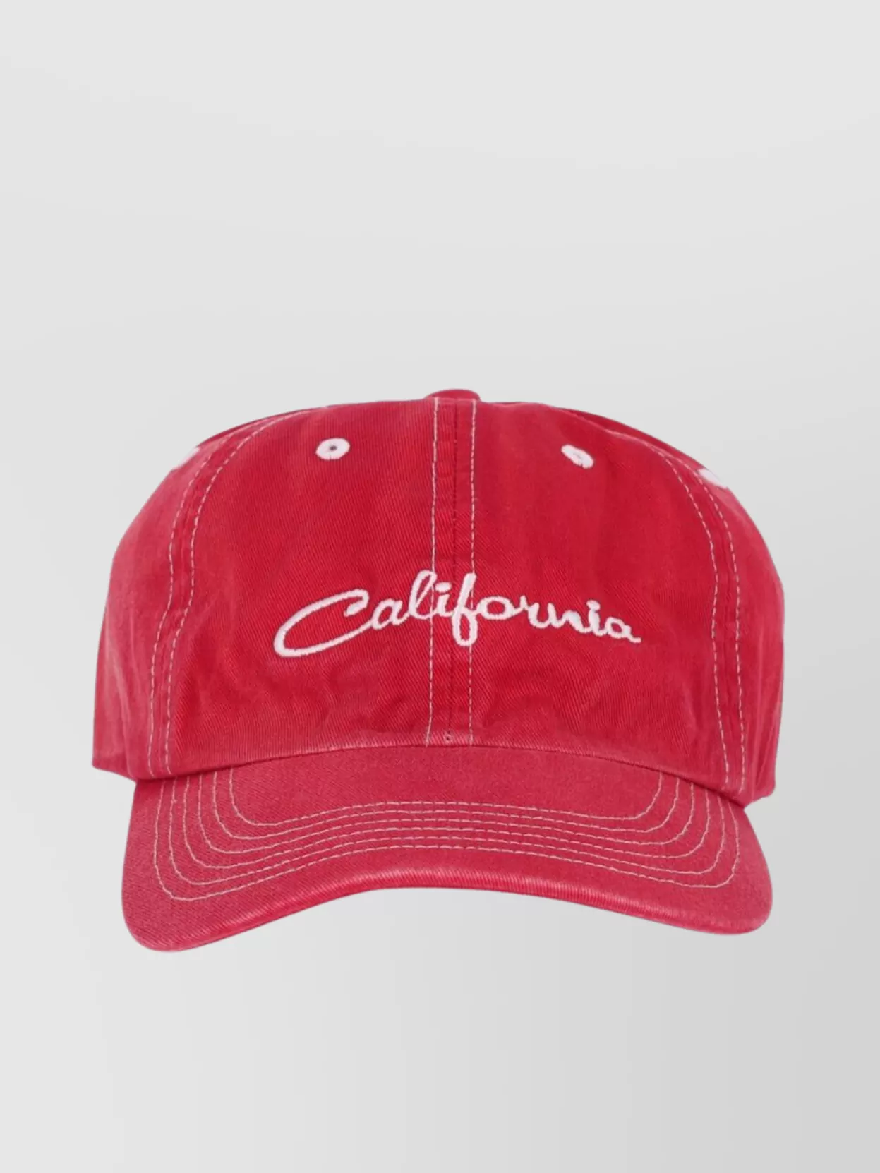 Erl Stitching Contrast Brim Curved Vents Eyelet