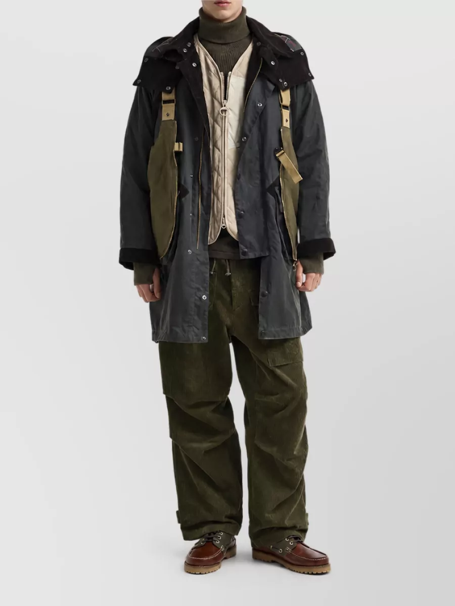 Barbour Waxed Cotton Long Padded Coat