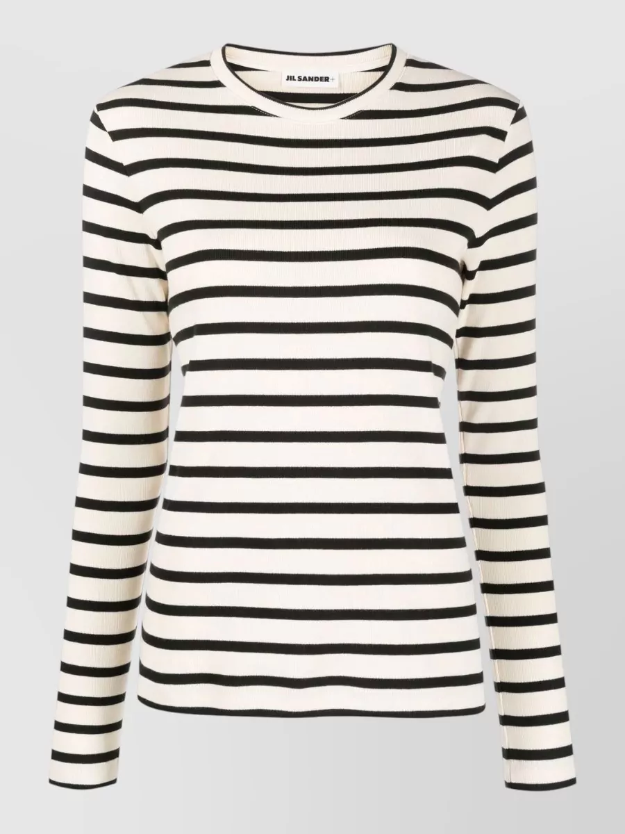Jil Sander Plus Striped Cotton Long-Sleeve T-Shirt